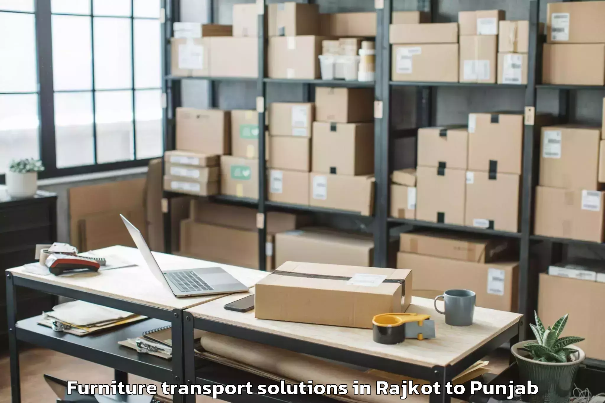 Reliable Rajkot to Rajpura Furniture Transport Solutions